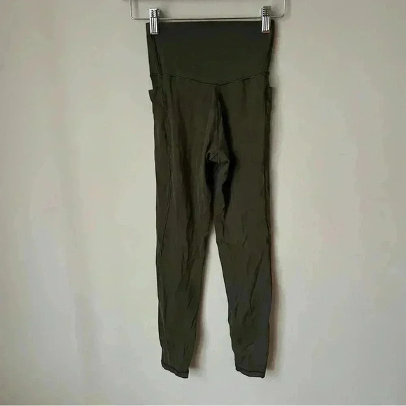 Offline By Aerie Real Me Dark Green Crossover High Waisted Pocket Legging Small - Picture 7 of 8